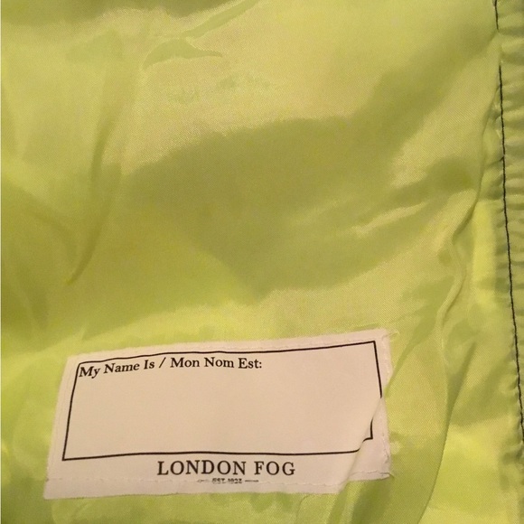 🆕 Designer / London Fog / Fall / Winter / Coat / NWT / Navy and Lime Green 🆕😎 - Picture 14 of 15